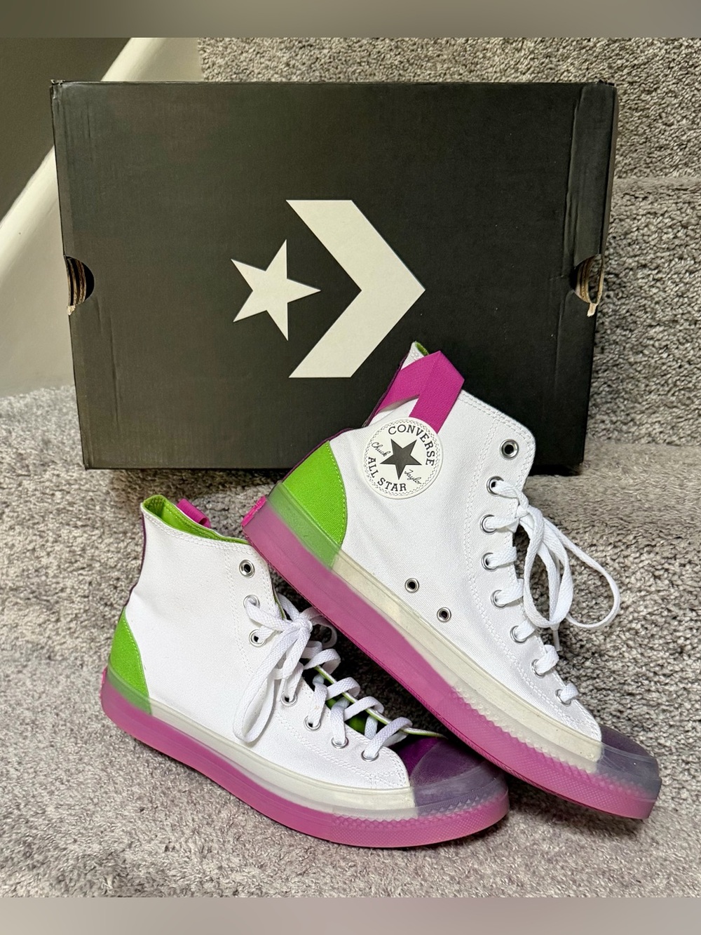 Retro Neon High-Top All Star Chucks, by Converse